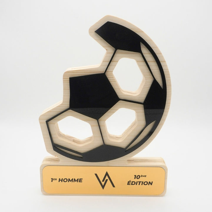 TROPHÉE EN BOIS - BALLON DE FOOTBALL - GAMME HYBRID