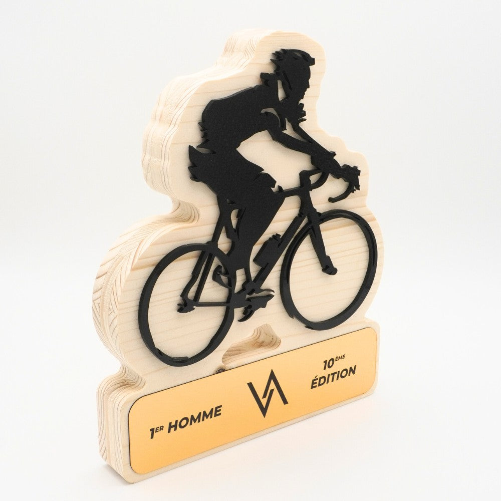 TROPHÉE EN BOIS - CYCLISME - GAMME HYBRID