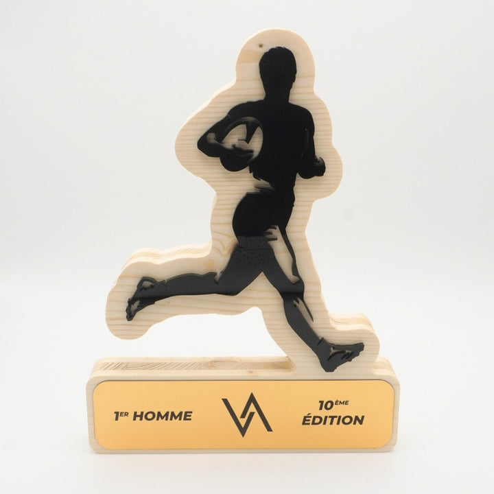 TROPHÉE EN BOIS - RUGBY HOMME - GAMME HYBRID