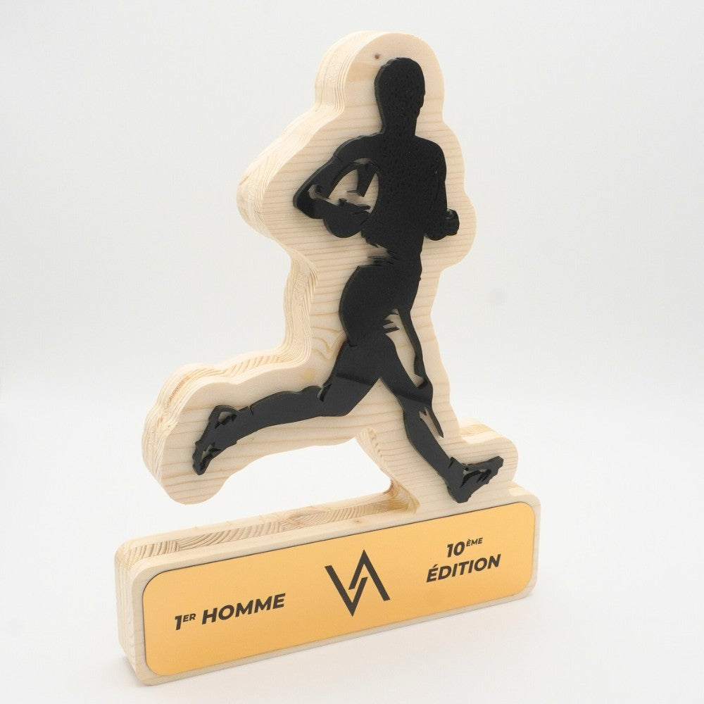 TROPHÉE EN BOIS - RUGBY HOMME - GAMME HYBRID