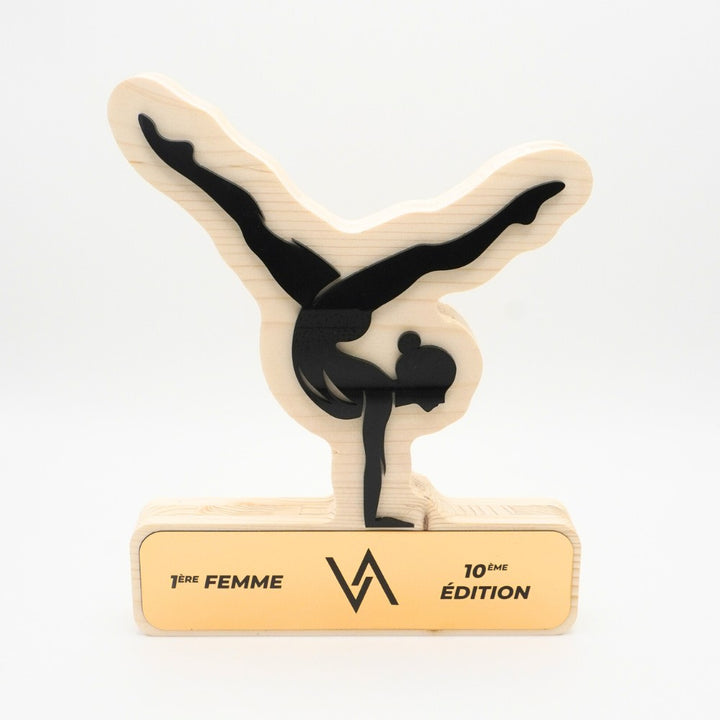 TROPHÉE EN BOIS - GYMNASTIQUE - GAMME HYBRID