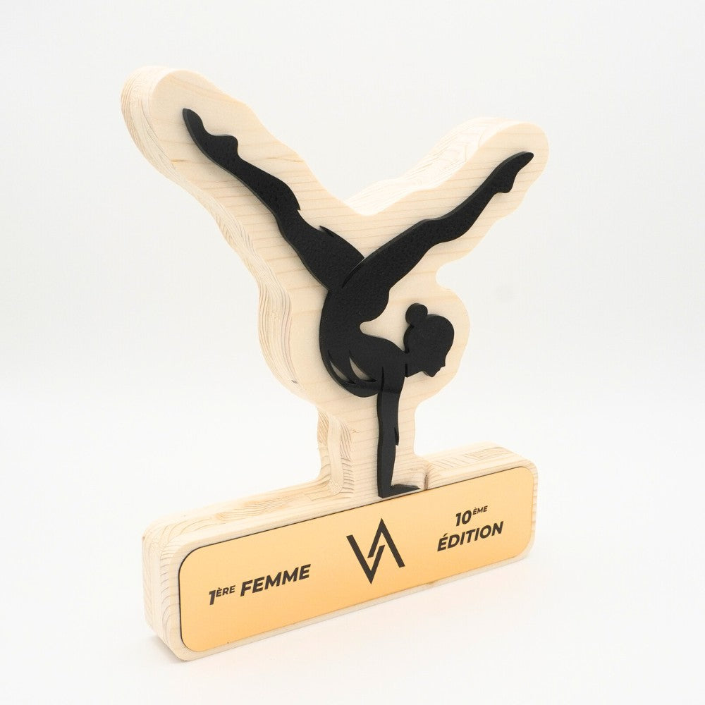 TROPHÉE EN BOIS - GYMNASTIQUE - GAMME HYBRID