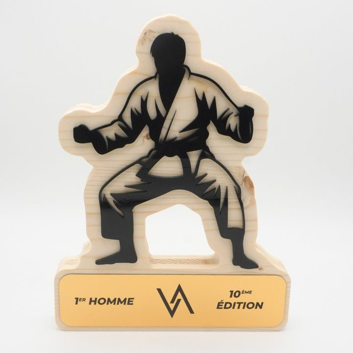 TROPHÉE EN BOIS - JUDO - GAMME HYBRID