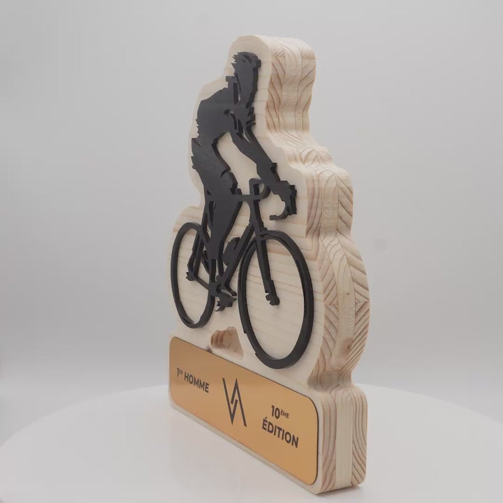 TROPHÉE EN BOIS - CYCLISME - GAMME HYBRID