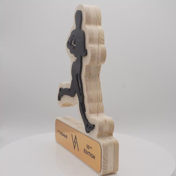 TROPHÉE EN BOIS - RUGBY HOMME - GAMME HYBRID