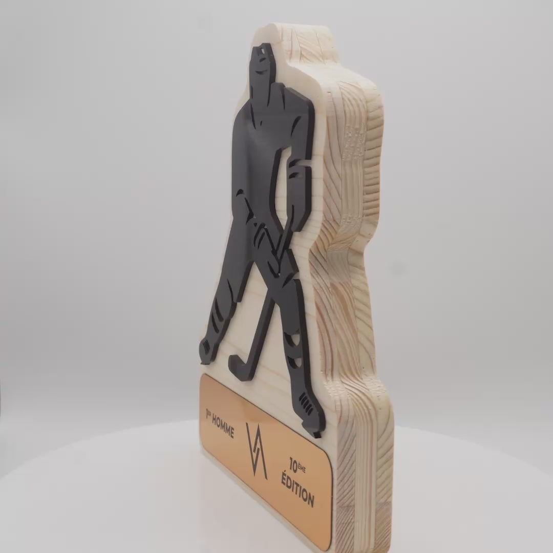 TROPHÉE EN BOIS - HOCKEY - GAMME HYBRID