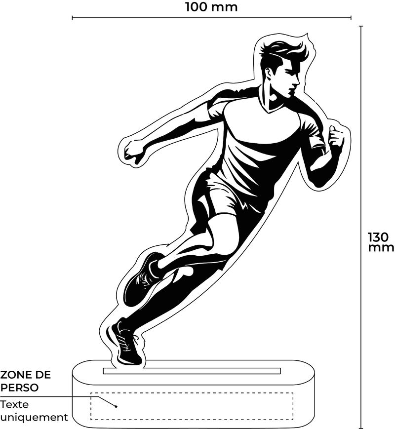 Schéma trophée personnalisé en bois pour football gamme starter