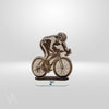 Trophée personnalisé en bois pour cyclisme homme gamme Starter socle argenté en studio Vulka