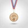 Médaille en bois personnalisable basketball homme