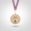 Médaille en bois personnalisable football enfant