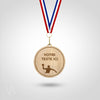 Médaille en bois personnalisable handball homme