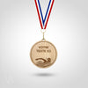 Médaille en bois personnalisable natation femme