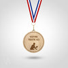 Médaille en bois personnalisable ping pong homme