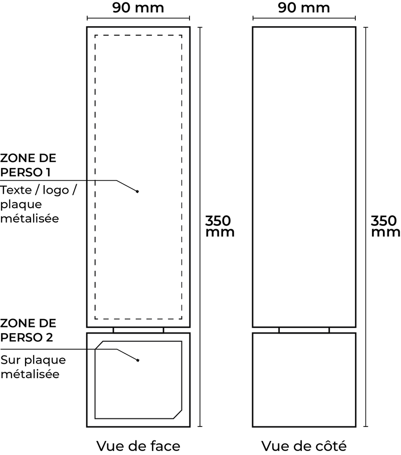 Schéma trophée en bois gamme impact modèle killimandjaro